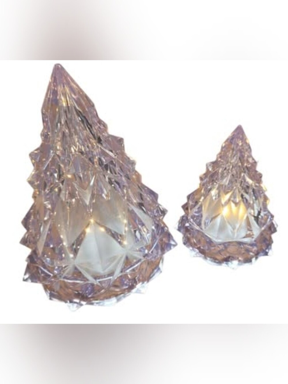2 IKEA VINTERFINT LED Christmas Tree 6 1/4" and 4 1/4" Decorative LED Light, bat